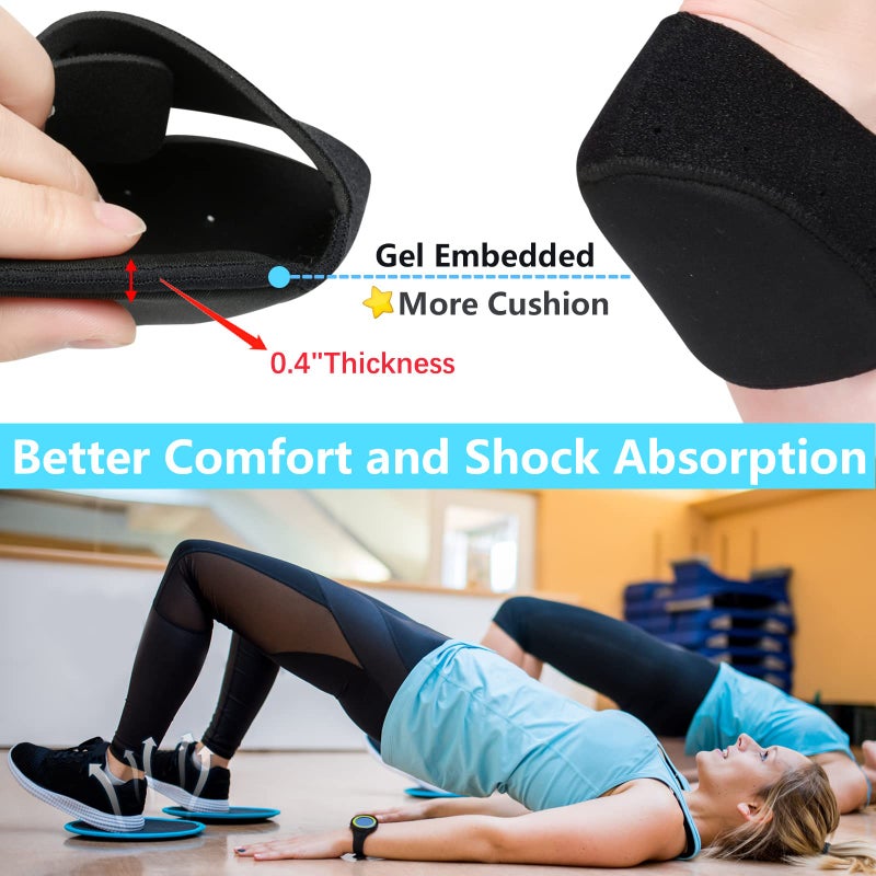 JUMPOW Heel Protectors  Heel Cups for Heel Pain  Heel Support  Thicken&Breathable  Idea for Plantar Fasciitis Relief  Bone Spur  Achilles Tendinitis  Gel Heel Pads  Silicone Heel Cushion for Men & Women - Image 3